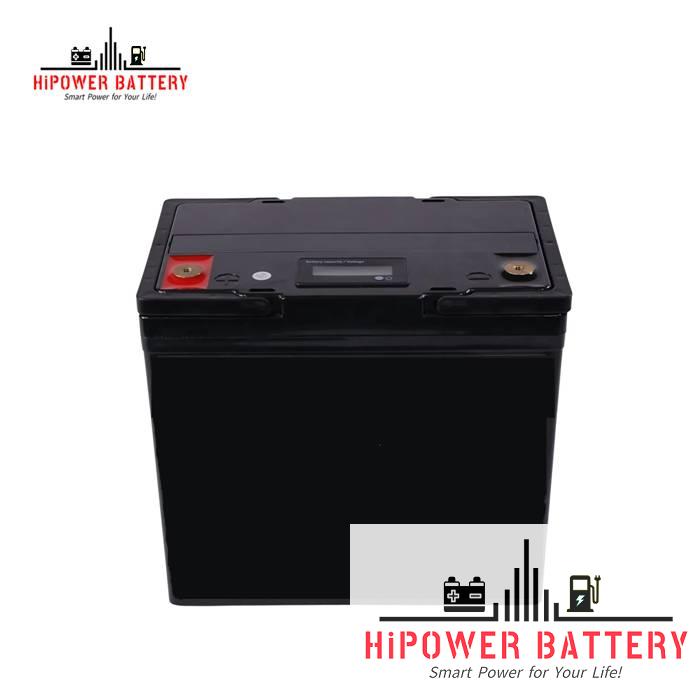 HiPOWER 12V 50Ah LiFePO4 Lithium Ion Battery for Solar Energy UPS Lead Acid Battery Replacement