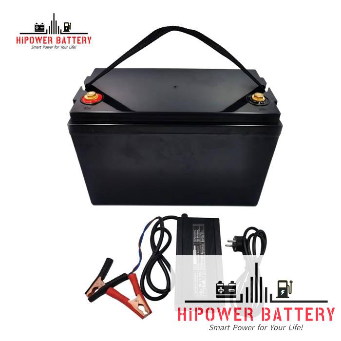 HiPOWER 12V 105Ah LiFePO4 Lithium Ion Battery for Solar Energy UPS Lead Acid Battery Replacement