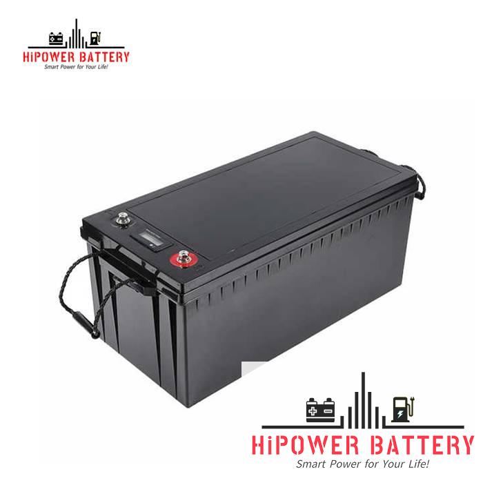 HiPOWER LiFePO4 24V 100Ah 25.6V Lithium Ion Battery 5000 Cycles with Bluetooth and Indicator for RV Caravan Marine Solar Energy